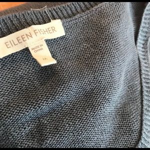 Eileen Fisher grey/blue linen sweater.
